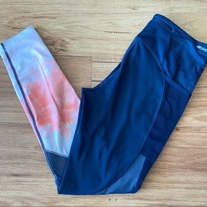 New Balance Dry Navy/Pink Ombre Mesh Leggings